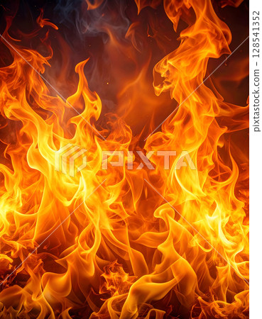 燃燒的火焰充滿整個螢幕 128541352