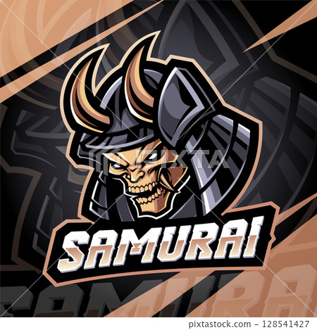 Samurai head esport mascot logo design Samurai head esport mascot logo design 128541427