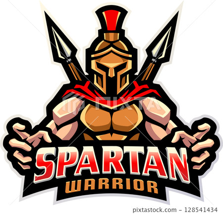 Spartan warrior mascot 128541434