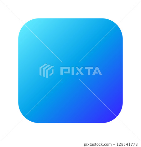 藍色方形UI button_01 128541778