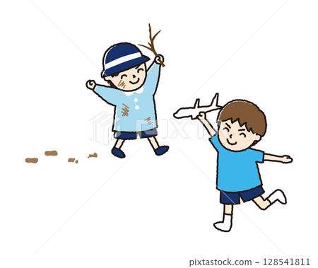 Illustration of a naughty boy Illustration of a naughty boy 128541811