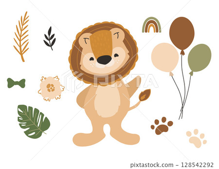 birthday baby lion boho clipart birthday baby lion boho clipart 128542292