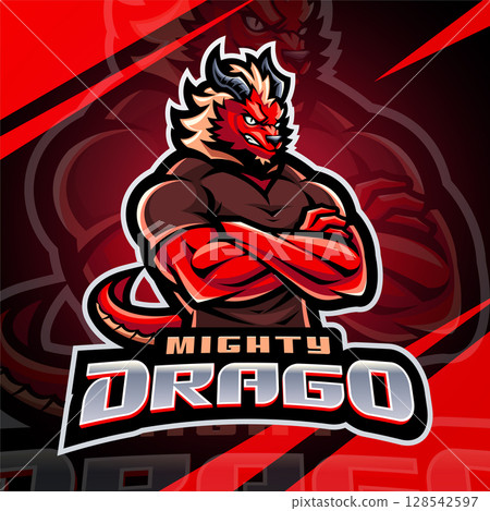 Mighty dragon esport mascot logo design Mighty dragon esport mascot logo design 128542597
