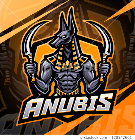Anubis esport mascot logo design Anubis esport mascot logo design 128542601