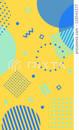 柔和的色彩流行的幾何圖案背景框架 柔和的色彩流行的幾何圖案背景框架 128543377