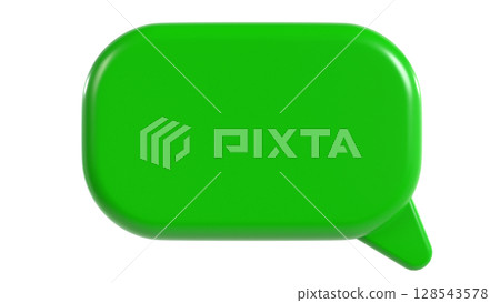 綠色的講話氣泡圖標 綠色的講話氣泡圖標 128543578