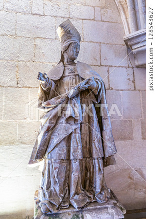 Alcobaca, Portugal - Mar 08, 2025: Chapter house at the monastery of Santa Maria de Alcobaca at Alcobaca, Portugal 128543627