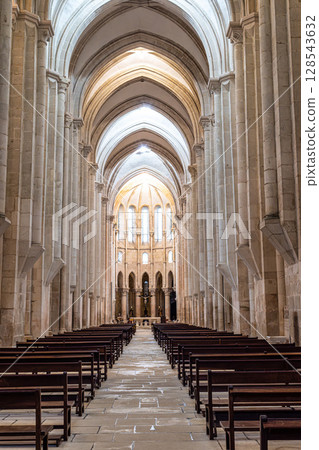 Interior of Alcobaca monaster Interior of Alcobaca monaster 128543632