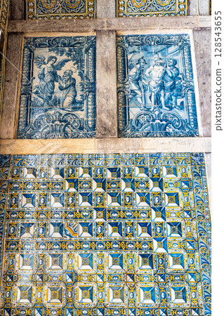 Tomar, Portugal - Mar 12, 2025: Ornate interior of the Convent of Christ in the Castle of Tomar in Portugal 128543655