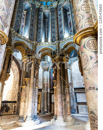 Tomar, Portugal - Mar 12, 2025: The Charola of the Convent of Christ, magnificent Knights Templar architecture at Tomar 128543660