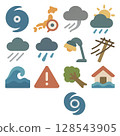Typhoon illustration set 128543905