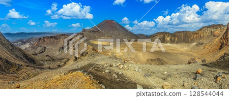 Mount Ngauruhoe and volcanic valley Mount Ngauruhoe and volcanic valley 128544044