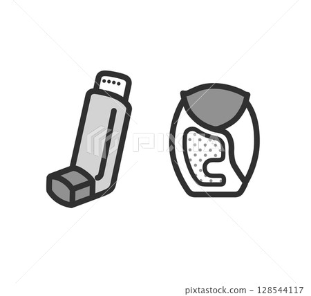 吸入劑吸入器插圖 吸入劑吸入器插圖 128544117