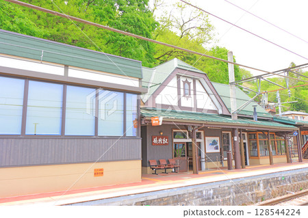 長野縣築曲市大畠站風景 長野縣築曲市大畠站風景 128544224