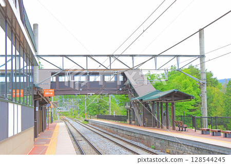 長野縣築曲市大畠站風景 128544245