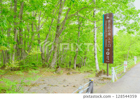 Entrance to Zengoro Falls [Norikura Highlands] 128544359