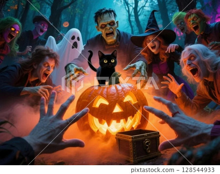 萬聖節派對 萬聖節派對 128544933