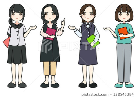 A working woman giving a tour 128545394