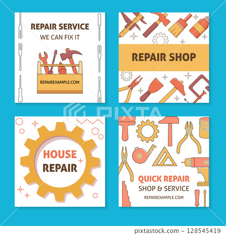 Repair service and shop banner templates 128545419