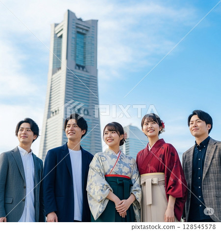 入職後充滿希望的新進員工 入職後充滿希望的新進員工 128545578