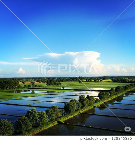 雨季末的鄉村風光 雨季末的鄉村風光 128545580