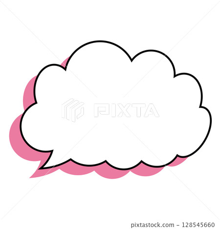 Simple speech bubble illustration - Fluffy Simple speech bubble illustration - Fluffy 128545660