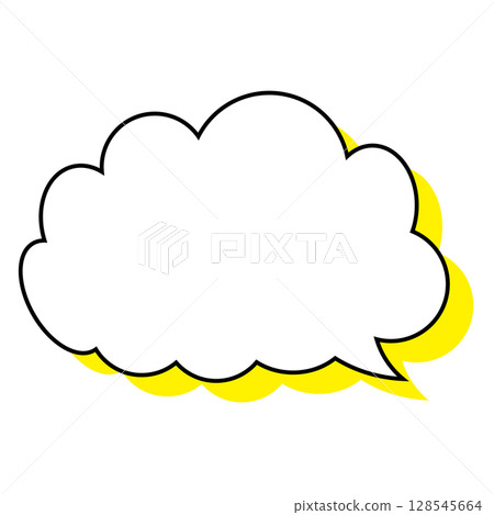 Simple speech bubble illustration - Fluffy 128545664