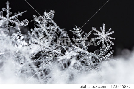 snowflakes, winter card, crystals of snow snowflakes, winter card, crystals of snow 128545882