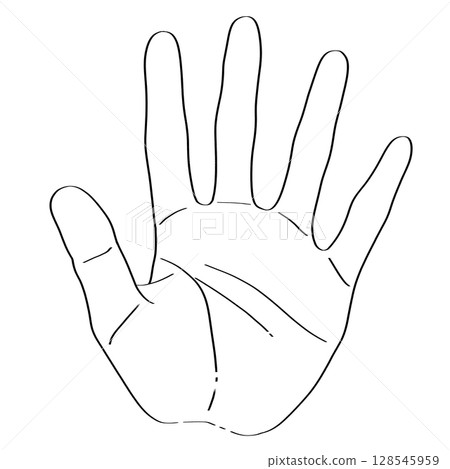 Hand drawing illustration "5" Hand drawing illustration "5" 128545959