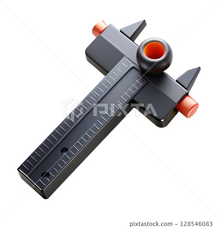black and orange caliper tool isolated on a white background view 128546083