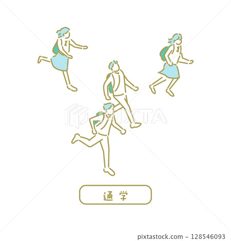 學校/教師插圖 128546093