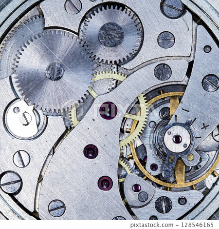 clockwork mechanical watch, high resolution and detail 128546165