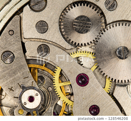 clockwork mechanical watch, high resolution and detail clockwork mechanical watch, high resolution and detail 128546208