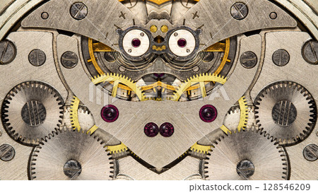 clockwork mechanical watch, high resolution and detail clockwork mechanical watch, high resolution and detail 128546209