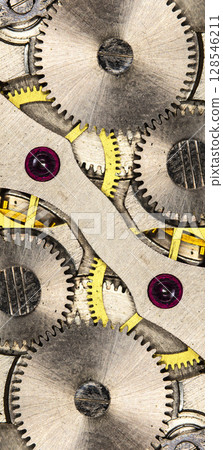 clockwork mechanical watch, high resolution and detail 128546211