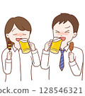 Drinking party men and women (color 2) 128546321