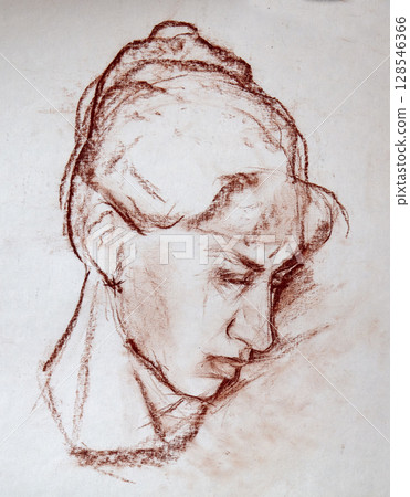 pencil drawing illustration, portrait, sketch pencil drawing illustration, portrait, sketch 128546366