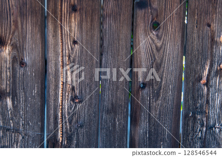 Old wooden plank fence Old wooden plank fence 128546544