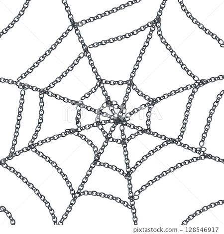 銀鍊蜘蛛網插圖 128546917