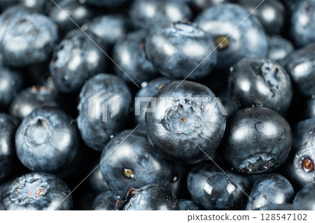 Macro Texture of Fresh Blueberries Close-Up. Macro Texture of Fresh Blueberries Close-Up. 128547102