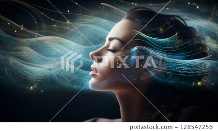 Modern concept of receiving information and sensations 128547256