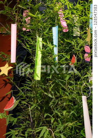 Tanabata bamboo grass decoration Tanabata bamboo grass decoration 128547383