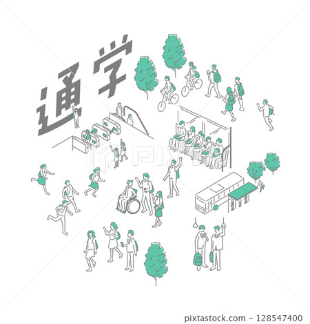 學校/教師插圖 128547400