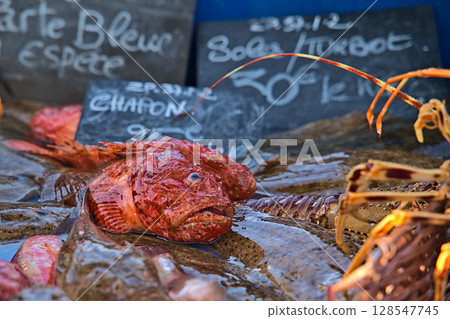 Red fish at the fish market in Marseille Red fish at the fish market in Marseille 128547745