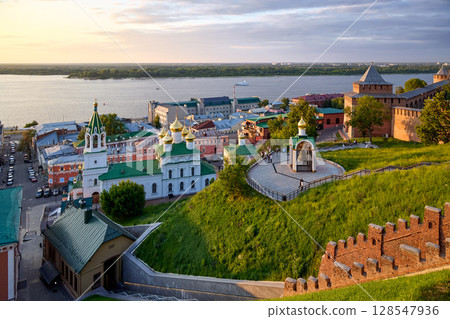 Evening View of Church of John the Baptist from Kremlin Evening View of Church of John the Baptist from Kremlin 128547936