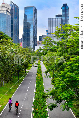 path, building, skyscraper 128548943