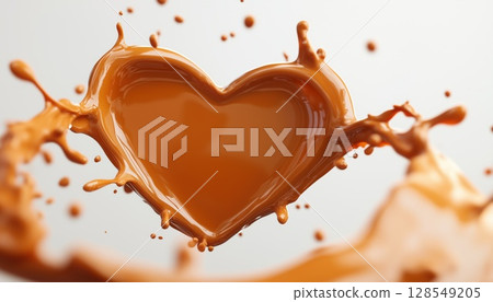 White Background With A Heart 128549205