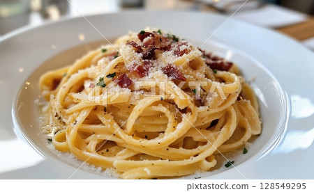 Authentic Roman La Gricia Pasta Made With Guanciale Authentic Roman La Gricia Pasta Made With Guanciale 128549295