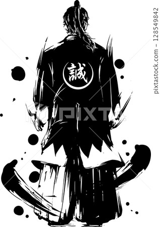 Ink-wash illustration of Shinsengumi soldiers Ink-wash illustration of Shinsengumi soldiers 128549842