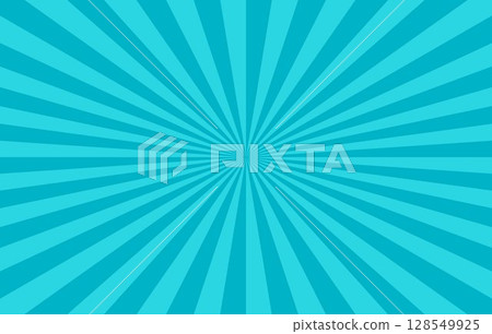 Background for cartoon comics. A bright blue comic book poster with radial lines. Background for cartoon comics. A bright blue comic book poster with radial lines. 128549925